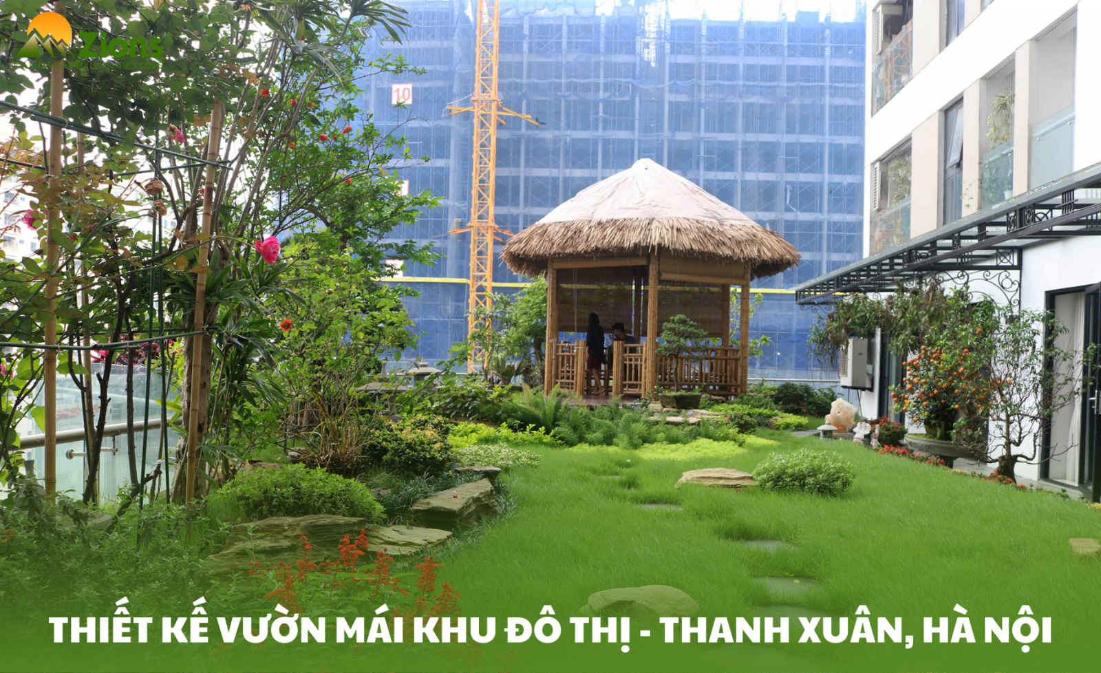 Thiết kế thi công vườn mái tại khu đô thị - zions